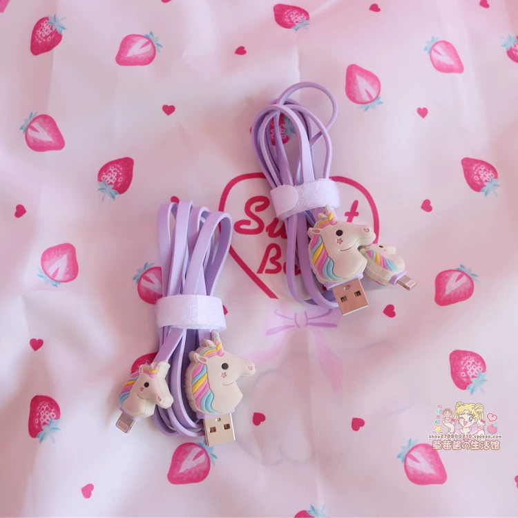 Apple, mobile phone, charging cable, Korean style, unicorn, Android