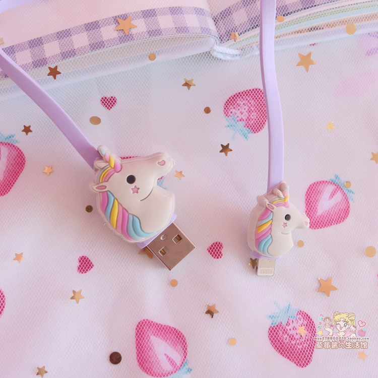 Apple, mobile phone, charging cable, Korean style, unicorn, Android