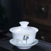 Bộ đồ gốm sứ trắng Đức Fu Fu bộ phụ tùng gốm sứ bao gồm bát cá nhân bộ trà Jing Jing bát trà chuẩn bị - Trà sứ bình giữ nhiệt pha trà Trà sứ