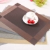 Phong cách châu Âu màu bàn ăn nhà placemat chính tả sọc PVC không trượt chống bỏng cách nhiệt mat mat bảng nhà hàng tối giản - Khăn trải bàn Khăn trải bàn