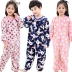 Flannel 2-7 tuổi cỡ lớn 3 bộ đồ ngủ trẻ em một mảnh 4 nam và nữ bé 5 mùa thu và mùa đông 6 Cáp Nhĩ Tân romper lông cừu san hô