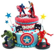 Bánh sinh nhật trang trí trang trí sáng tạo Captain America Avengers Batman Iron Man Vật tư - Trang trí nội thất