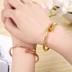 Vòng tay đôi Nhật Bản Hàn Quốc đơn giản nữ sinh viên sáng tạo cá tính xu hướng nam cặp đôi vòng tay trang trí vòng tay ngọc hồng lựu Vòng đeo tay Cuff