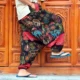 Vân Nam Dongba quần nam và nữ Nepal quần đáy quần lớn nở hoa gió quốc gia Thái và quần vải lanh - Crop Jeans