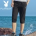 Playboy thể thao giản dị quần short nam cắt quần mùa hè phần mỏng quần mùa hè mới chạy 7 quần quần tập gym nữ lưng cao Quần thể thao