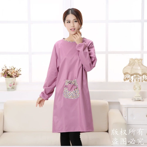 Модный фартук, юбка, домашняя милая кухня, водонепроницаемый комбинезон для взрослых, нагрудник, в корейском стиле, длинный рукав