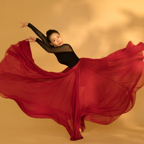 Шесть лет -магазин девять размеров танцевальная одежда Классические женские марли -юбки, элегантные национальные современные китайские танцы 720