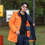 Зимний хлопковый износостойкий вкладыш, удерживающая тепло куртка, увеличенная толщина