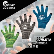 ATHLETA găng tay thể thao đào tạo bóng đá mùa thu và mùa đông ấm áp chạy thể thao ngoài trời nam và nữ găng tay tất cả ngón tay 05219 - Găng tay