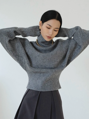 Приталенный корсет, демисезонный свитер, трикотажная сумка, французский стиль, увеличенная толщина