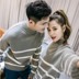 Mùa thu và mùa đông áo thun áo len cao cổ áo Hàn Quốc thanh niên giản dị những người yêu thích mới dài tay sinh viên nam giới và phụ nữ áo len Cặp đôi áo len