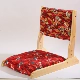 Складное кресло деревянное каркас с высоким уровнем -громко -золотой красной парчо