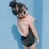 Quần áo trẻ em Hàn Quốc 2018 bé gái mùa hè mới ba chiều hoa backless một mảnh áo tắm bé gái đồ bơi cha mẹ-con quần áo trẻ em kiểu hàn quốc Đồ bơi trẻ em