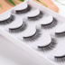 3D giả lông mi tự nhiên thực tế trang điểm nude dày năm cặp cuống cứng hai mí mi giả đẹp Lông mi giả