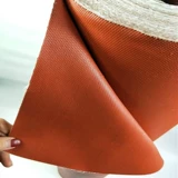 Красная серая силиконовая ткань огнеупорная ткань, устойчивая к высокой температуре.
