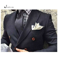 карманный платок 100%桑蚕丝白色口袋巾真丝手工卷边方巾西装配饰胸巾正装休闲结婚