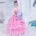 Thời trang 3D Eyes Barbie Wedding Dress Doll Girl Mô phỏng Trang trí Trang trí Quà tặng Sinh nhật Đồ chơi Gói duy nhất - Đồ chơi gia đình