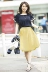 Spot 18 mùa hè Nhật Bản phong cách vàng ba nghìn phong cách thanh lịch váy vàng gừng hình chữ A váy váy tutu - Váy