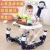 Trẻ sơ sinh toddler walker đa chức năng chống rollover 6 7-18 tháng nam bé gái chống O-chân đẩy có thể ngồi xe tròn tập đi cho bé Xe đẩy / Đi bộ