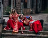 Ретро реквизит для фотографии, солнцезащитные очки, круглый веер, слиток, китайский стиль