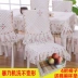 Đơn giản hiện đại Trung Quốc ghế ăn đệm ghế đặt vải hộ gia đình dày bốn mùa phổ quát chống trượt bàn tròn bàn cà phê vải Khăn trải bàn