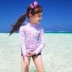 Đồ bơi chống nắng cho trẻ em mới của Hàn Quốc Đồ bơi bé gái tay dài chia tay boxer chống tia cực tím - Bộ đồ bơi của Kid Bộ đồ bơi của Kid