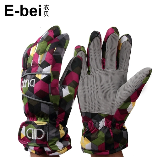 Лыжные водонепроницаемые удерживающие тепло детские перчатки подходит для мужчин и женщин, подходит для подростков