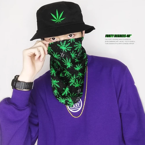 Брендовый носовой платок в стиле хип-хоп, ретро повязка на голову, маска, Южная Корея