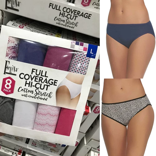 Американская подлинная покупка Felina Mss Triangle High -Hightaisted Underwear Чистый хлопок Удобный и дышащий несколько цветов 8 штук