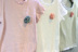 Trẻ em ngắn tay T-Shirt 2018 cô gái mùa hè mới trẻ em Hàn Quốc của quần áo hoa bằng gỗ tai đáy ngắn tay t-shirt hoang dã áo thun cộc tay cho bé Áo thun