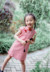 Trẻ em mặc váy phong cách Trung Quốc trang phục cô gái bông và vải lanh sườn xám váy văn học kẻ sọc retro Tang phù hợp với ăn mặc triều Váy