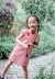 Trẻ em mặc váy phong cách Trung Quốc trang phục cô gái bông và vải lanh sườn xám váy văn học kẻ sọc retro Tang phù hợp với ăn mặc triều
