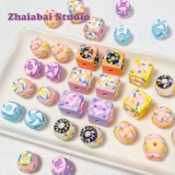 Милый пончик, браслет из бисера, аксессуар с аксессуарами, ручная роспись, DIY