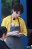 Nhà hàng Trung Quốc 2 Mùa Wang Junkai với cùng một quần áo nam và nữ sinh viên chân dung lỏng in màu vàng ngắn tay T-Shirt triều áo phông nữ rộng Áo phông