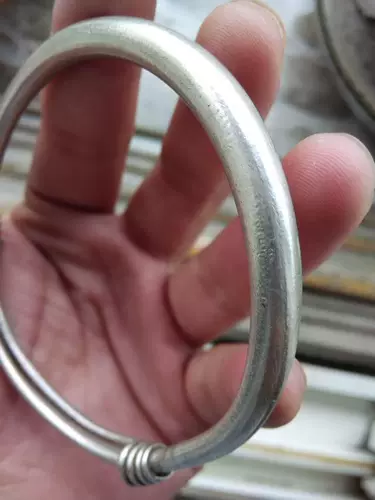 Династия Цин Сплошное серебряное браслет