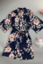 New silk áo ngủ nữ mùa hè sexy kimono tie băng lụa in đồ ngủ ngắn tay áo mỏng bên ngoài hàng loạt áo choàng tắm áo choàng Night Robe