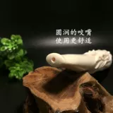 Рога -сигаретный ротовой фильтр Круглый тип можно очистить из слоновой кости белый олень ручной рубеж Ручной резьбы для резьбы Дракон Чист