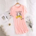 Snoopy đồ ngủ nữ mùa hè cotton ngọt ngào cô gái mỏng phần ngắn tay lỏng lẻo kích thước lớn váy ngủ cotton dịch vụ nhà váy ngủ cao cấp Đêm đầm