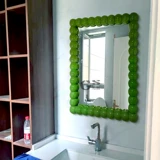 Зеленое зеркало для ванной комнаты, ретро настенный декор, французский ретро стиль