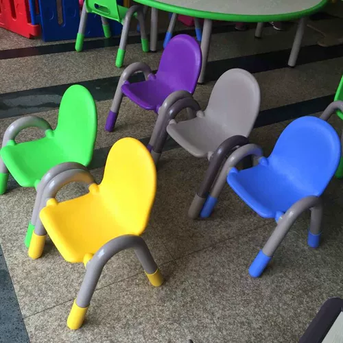 Пластиковый детский комплект для детского сада, стульчик для кормления домашнего использования, кресло, увеличенная толщина
