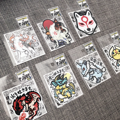 taobao agent Spot B-Side Label Monster Hunter Sticker/Car Sticker Thunder Wolf Dragon Kirin Ailu Cat Ghost