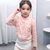 Trẻ em điều hòa không khí áo sơ mi mỏng cardigan áo sơ mi trắng cô gái áo 2018 mùa xuân dài tay mới của Hàn Quốc phiên bản của áo bông Áo sơ mi