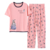 Đồ ngủ mùa hè của phụ nữ cotton ngắn tay quần giản dị dễ thương cartoon thin phần dịch vụ nhà mùa xuân và mùa hè mô hình XL phù hợp với Bộ Pajama