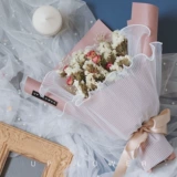 Оригинальный дизайн оригинальный дизайн сухой цветок розовый белый марлепо -поли -головная роза забытая подарочная коробка день рождения