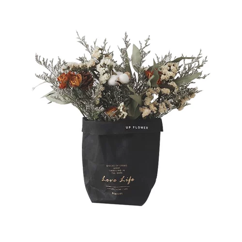 Вставки кожаные бумажные пакеты сухой цветок декоративный цветок