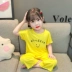 Bộ đồ ngủ cho bé gái cotton mỏng ngắn tay modal phục vụ tại nhà phù hợp với trẻ sơ sinh, trẻ em, bé gái, điều hòa nhiệt độ phù hợp với mùa hè - Nam giới Nam giới