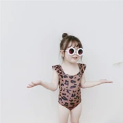 Mùa hè 2019 phiên bản mới của Hàn Quốc cho bé gái Đồ bơi nhanh khô xù cho bé Bộ đồ bơi một mảnh da báo - Bộ đồ bơi của Kid