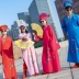 Tứ đại tài năng ở phía nam sông Dương Tử Bản phác thảo trang phục đầy đủ Bộ trang phục biểu diễn Trang phục Tang Bohu Trang phục biểu diễn ba câu rưỡi