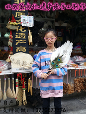 Декоративный веер 【南京馆】高淳特产羽毛扇 陈记扇荘 自产自销 京剧孔明扇