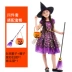 Trẻ em trang phục Halloween bé gái cos hóa trang hiệu suất phù thủy công chúa váy phù thủy nhỏ trình diễn trang phục 